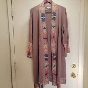 Novica Baby Alpaca Wool Bohemian Patterned Cardigan